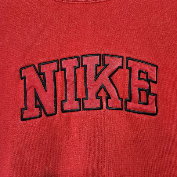 Vtg NIKE Silver Label Red Crewneck Cotton Blend Sweatshirt Made in Canada sz XL - Picture 2 of 6